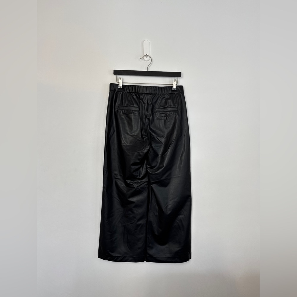 RAFFAELLO ROSSI Black Wide-Leg Faux Leather Pants - Picture 8 of 8